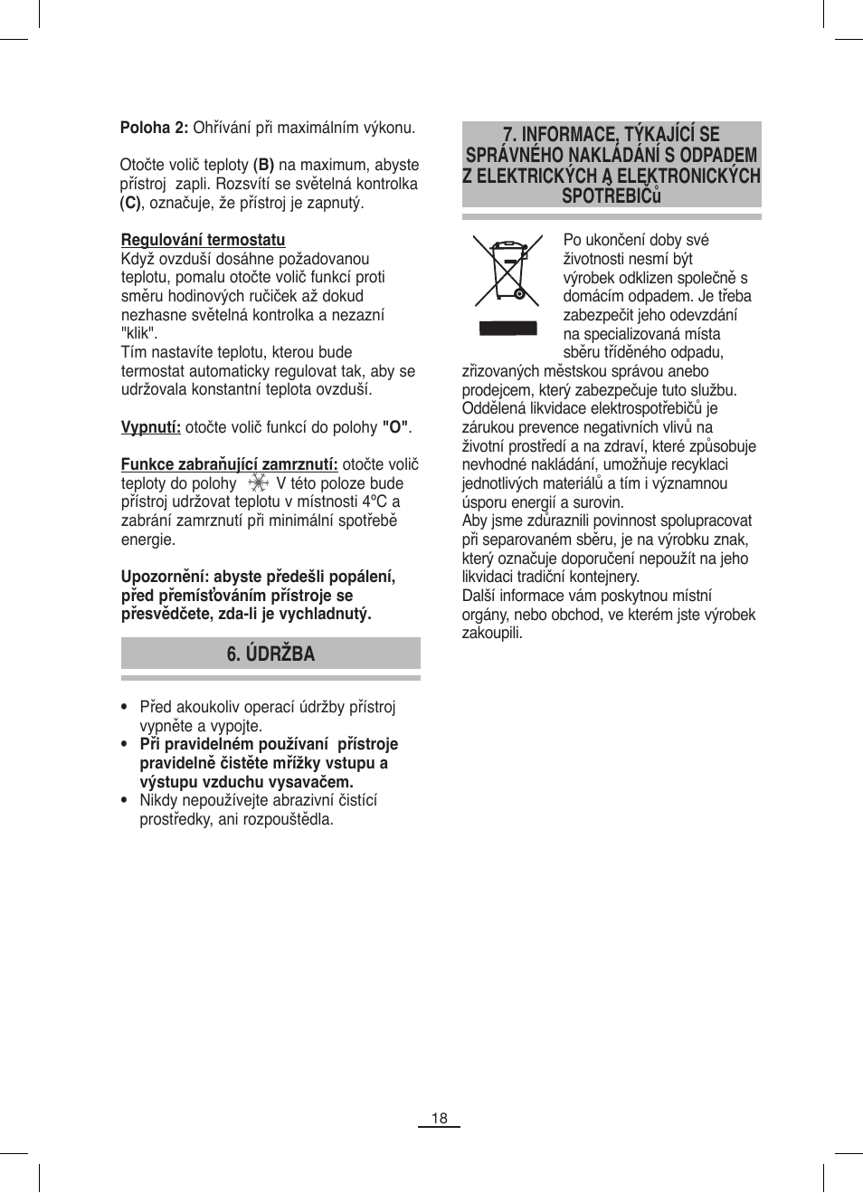 Údržba | Fagor TRV-320 User Manual | Page 19 / 26