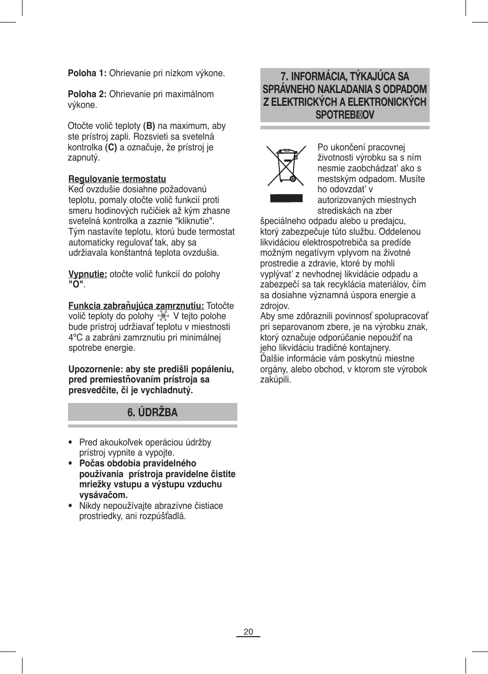 Údržba | Fagor TRV-320 User Manual | Page 21 / 26