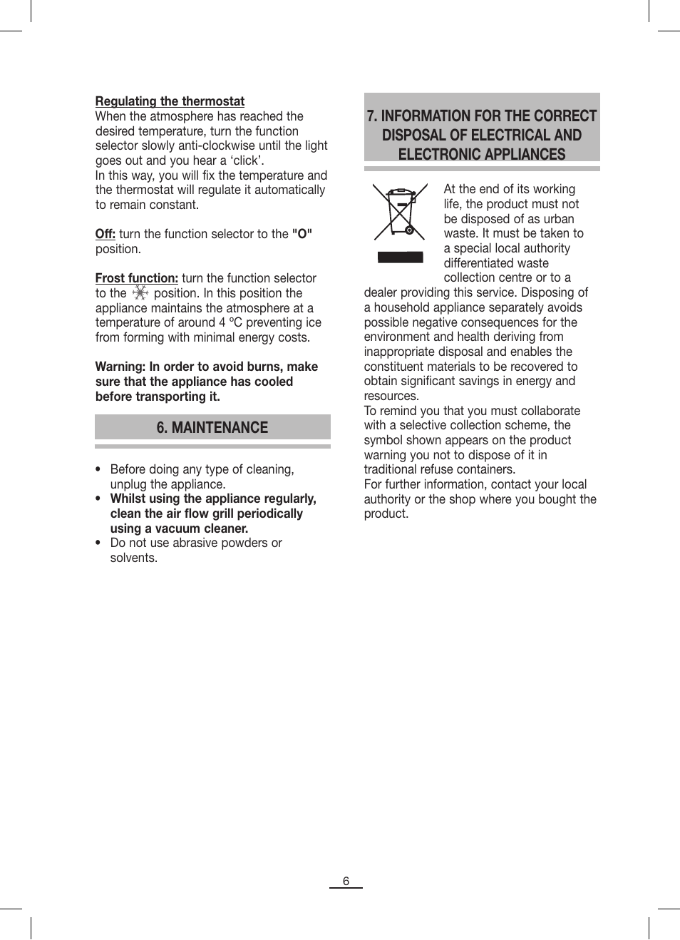 Fagor TRV-320 User Manual | Page 7 / 26