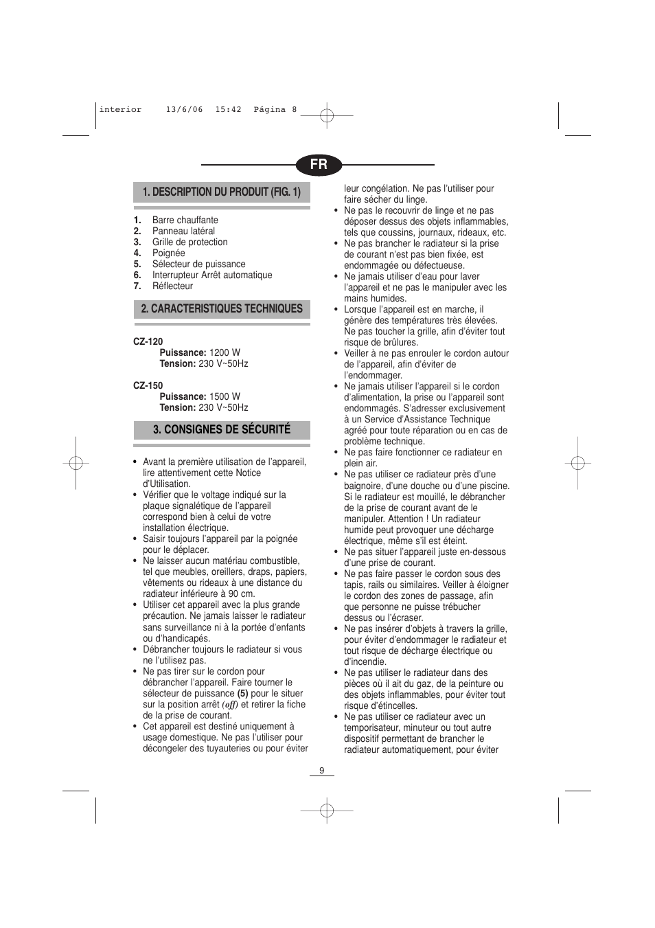Fagor CZ-150 User Manual | Page 10 / 38