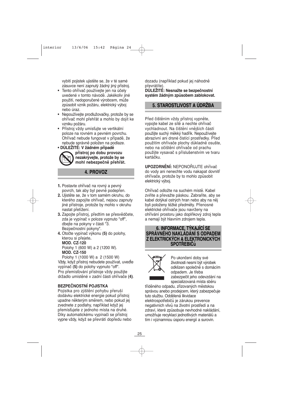 Fagor CZ-150 User Manual | Page 26 / 38