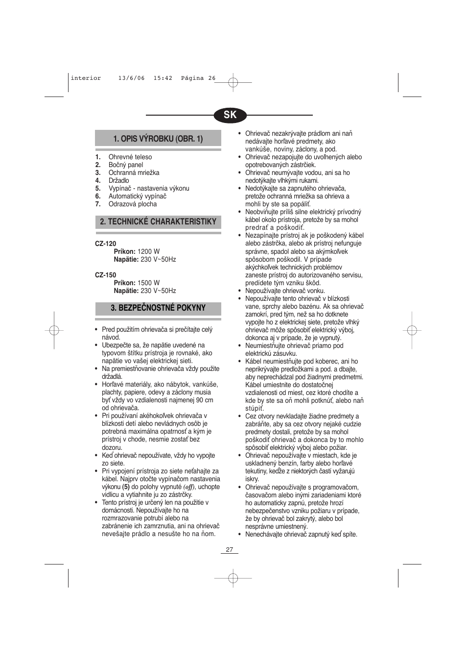 Fagor CZ-150 User Manual | Page 28 / 38