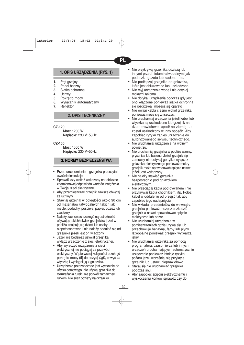 Fagor CZ-150 User Manual | Page 31 / 38