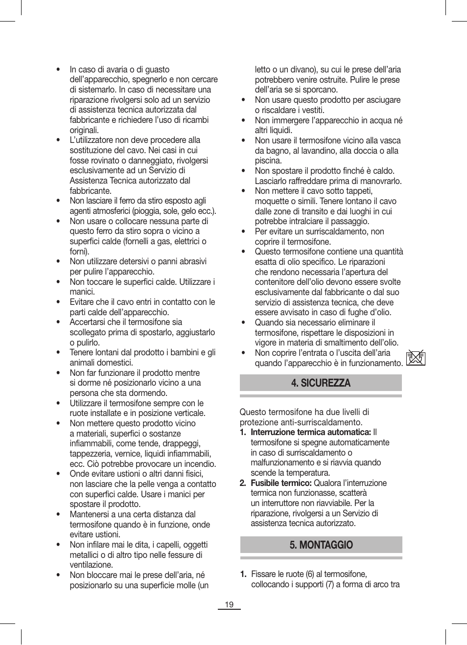 Sicurezza, Montaggio | Fagor RN-1500 User Manual | Page 20 / 46