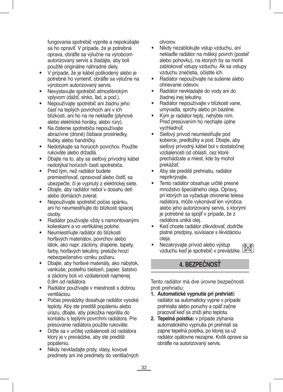 Bezpečnosť | Fagor RN-1500 User Manual | Page 33 / 46