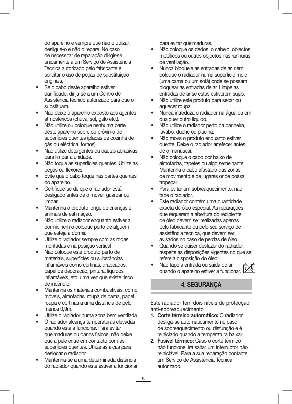 Segurança | Fagor RN-1500 User Manual | Page 6 / 46