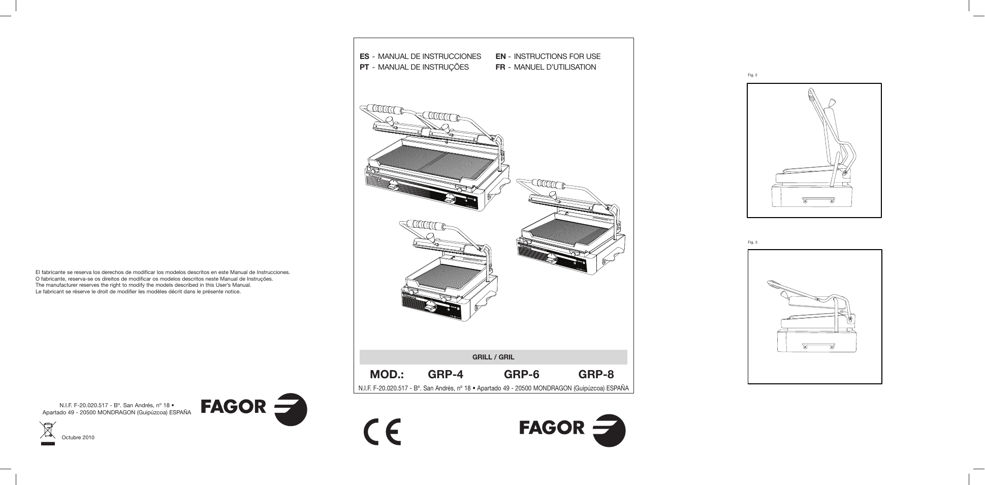 Fagor GRP-8 User Manual | 17 pages