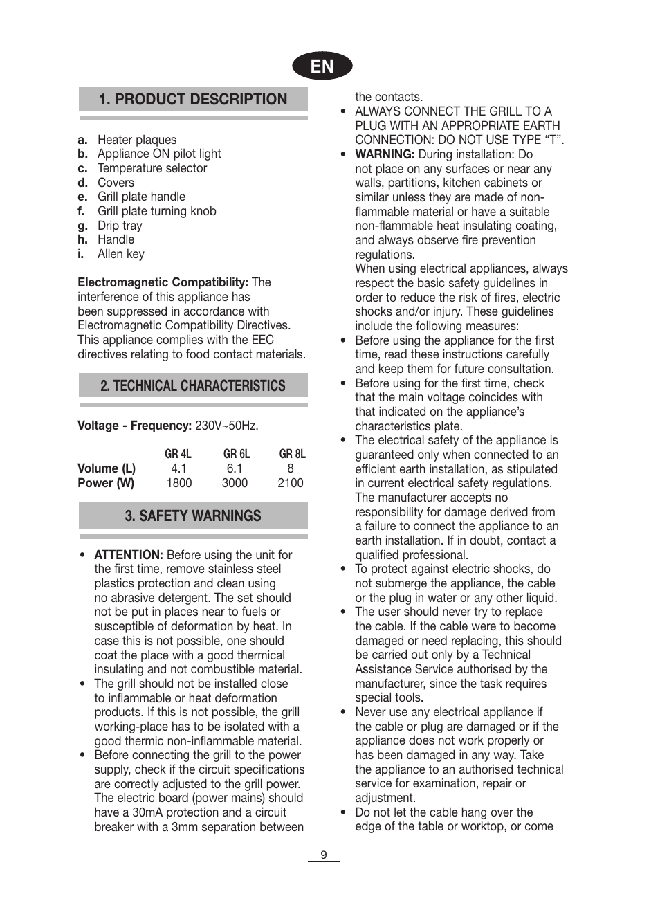 Fagor GRP-8 User Manual | Page 10 / 17