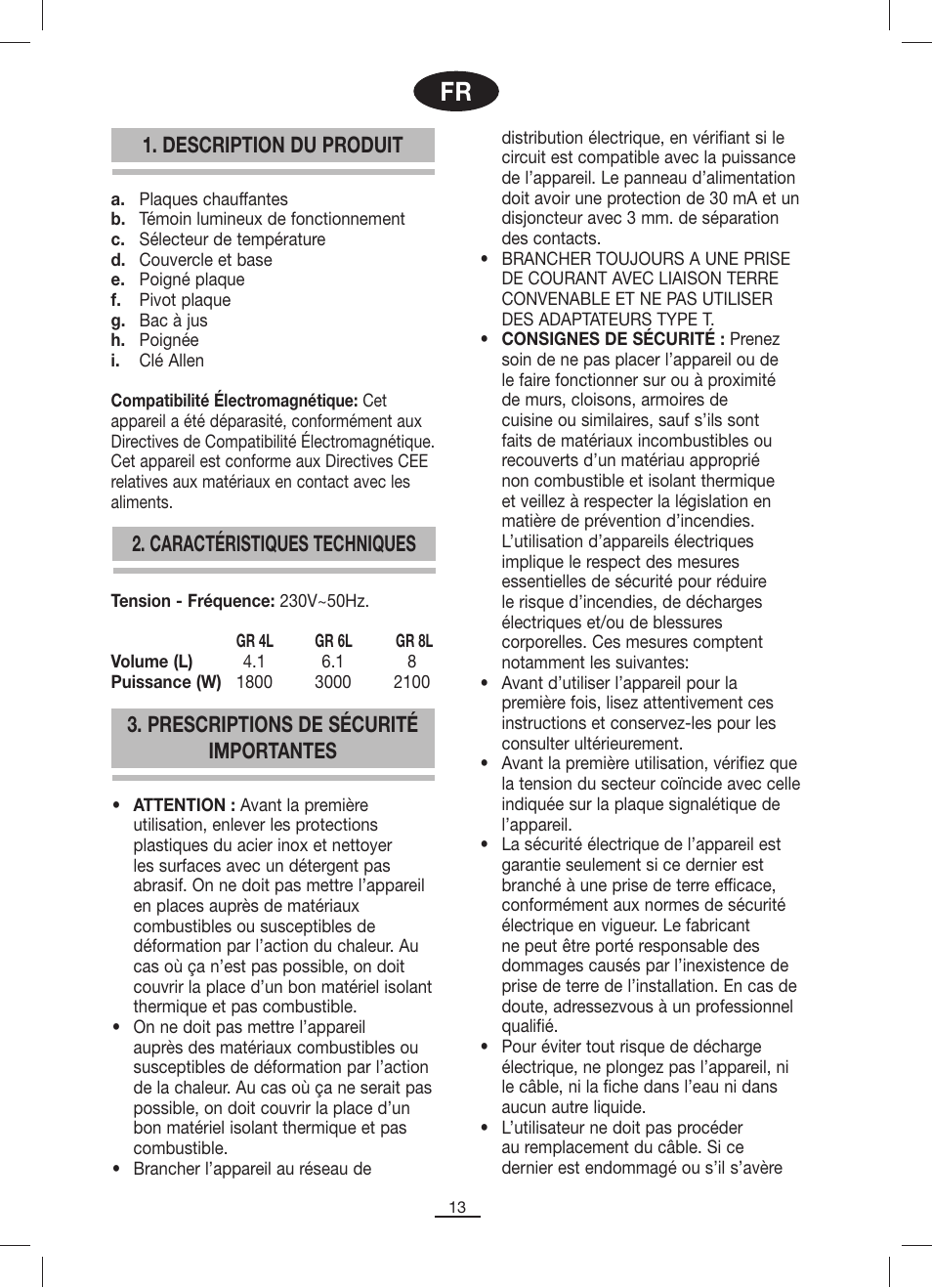 Fagor GRP-8 User Manual | Page 14 / 17