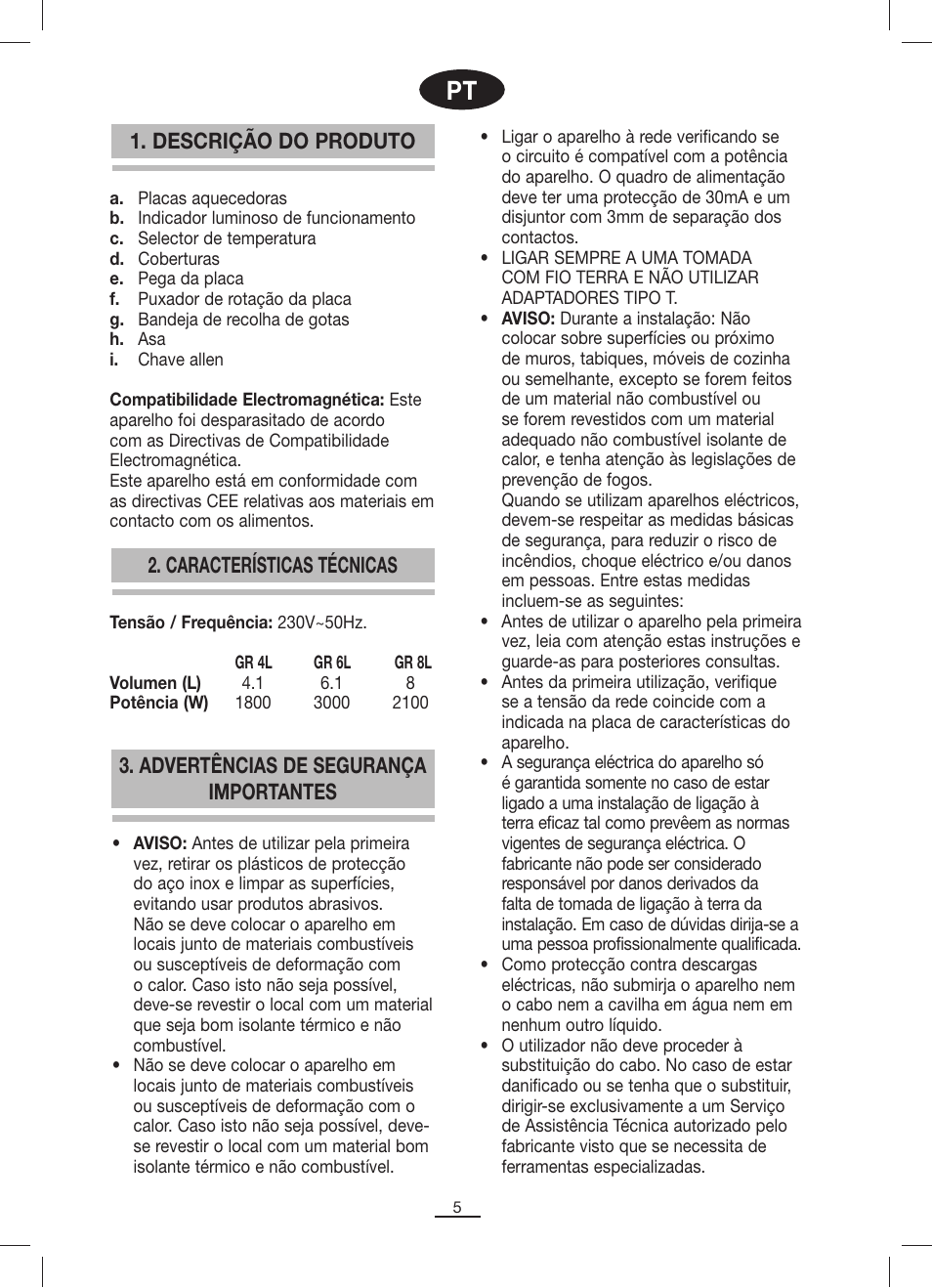 Fagor GRP-8 User Manual | Page 6 / 17