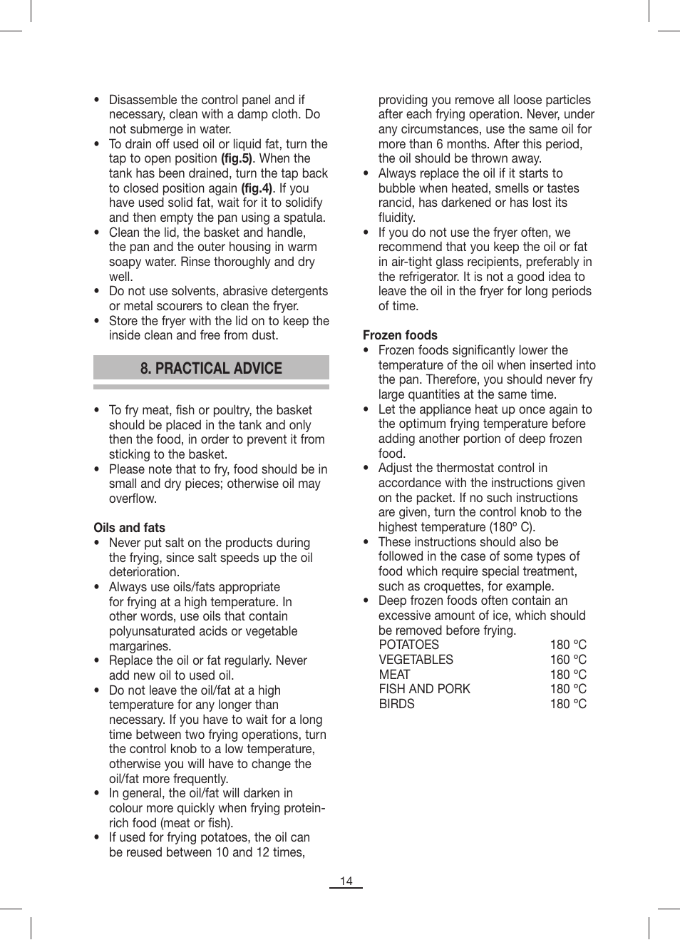 Practical advice | Fagor FP-7L User Manual | Page 15 / 21