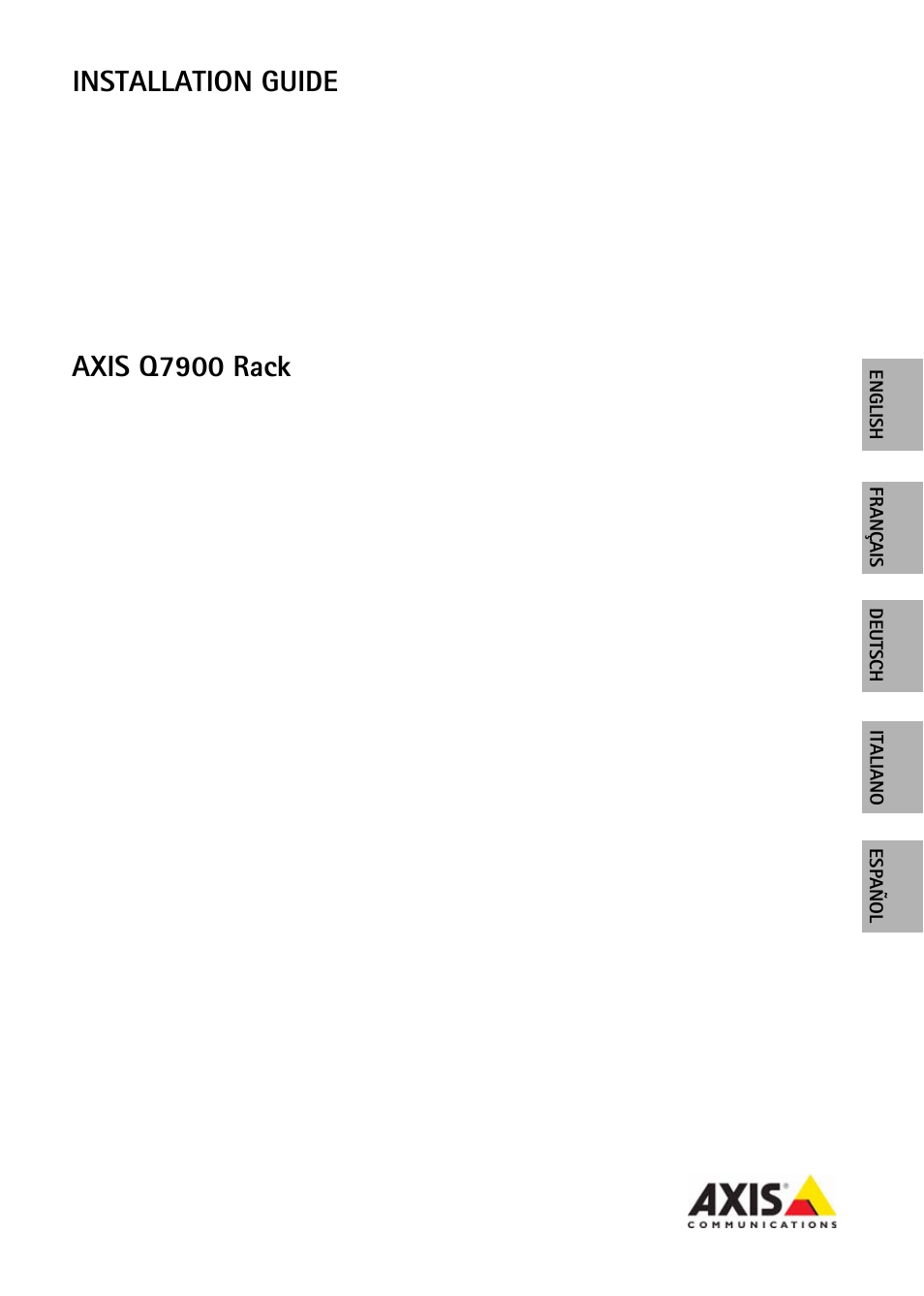 Axis Communications AXIS Q7900 Rack User Manual | 54 pages