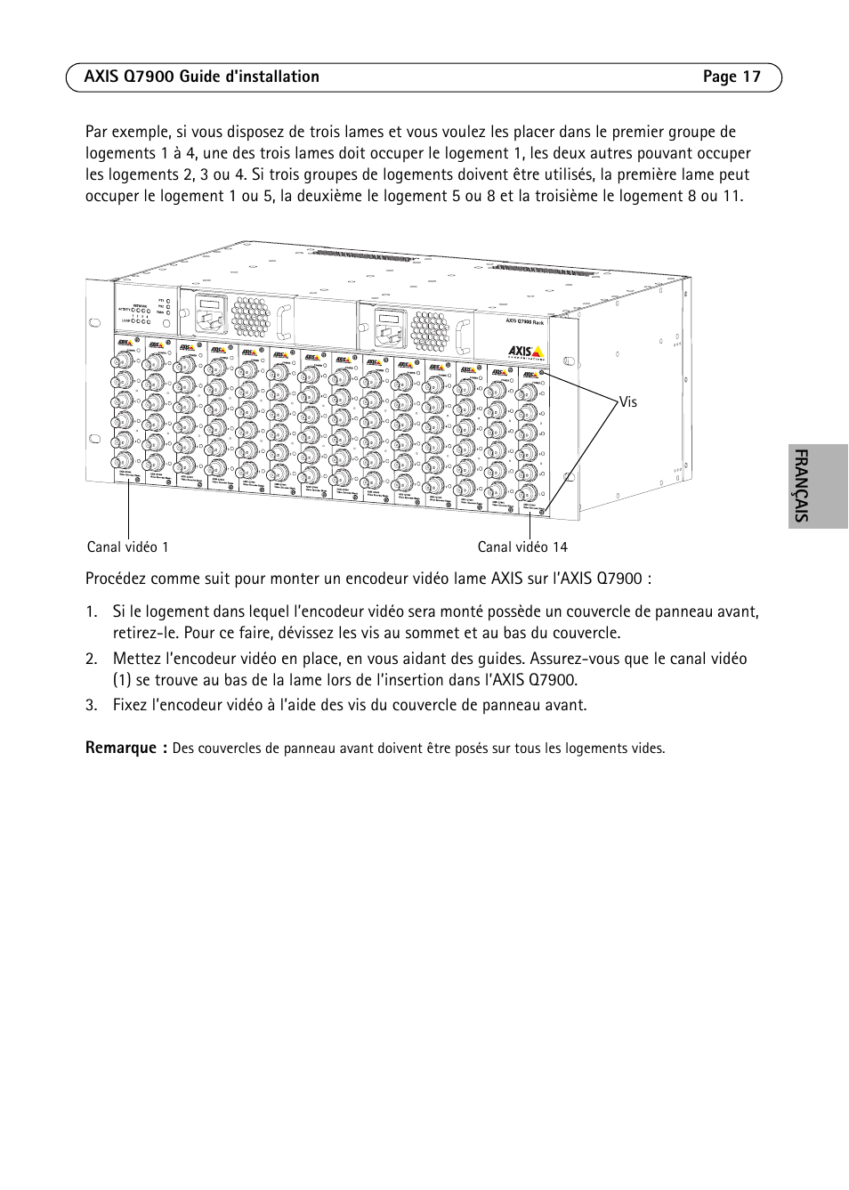 Axis Communications AXIS Q7900 Rack User Manual | Page 17 / 54