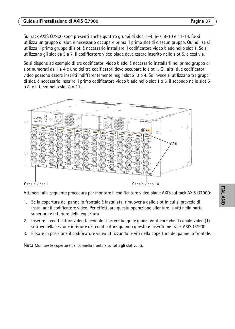 Axis Communications AXIS Q7900 Rack User Manual | Page 37 / 54