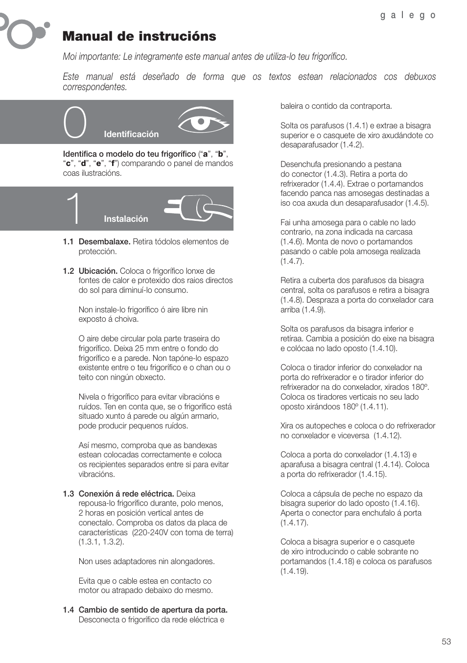 Manual de instrucións | Fagor FFK6845VX User Manual | Page 60 / 86