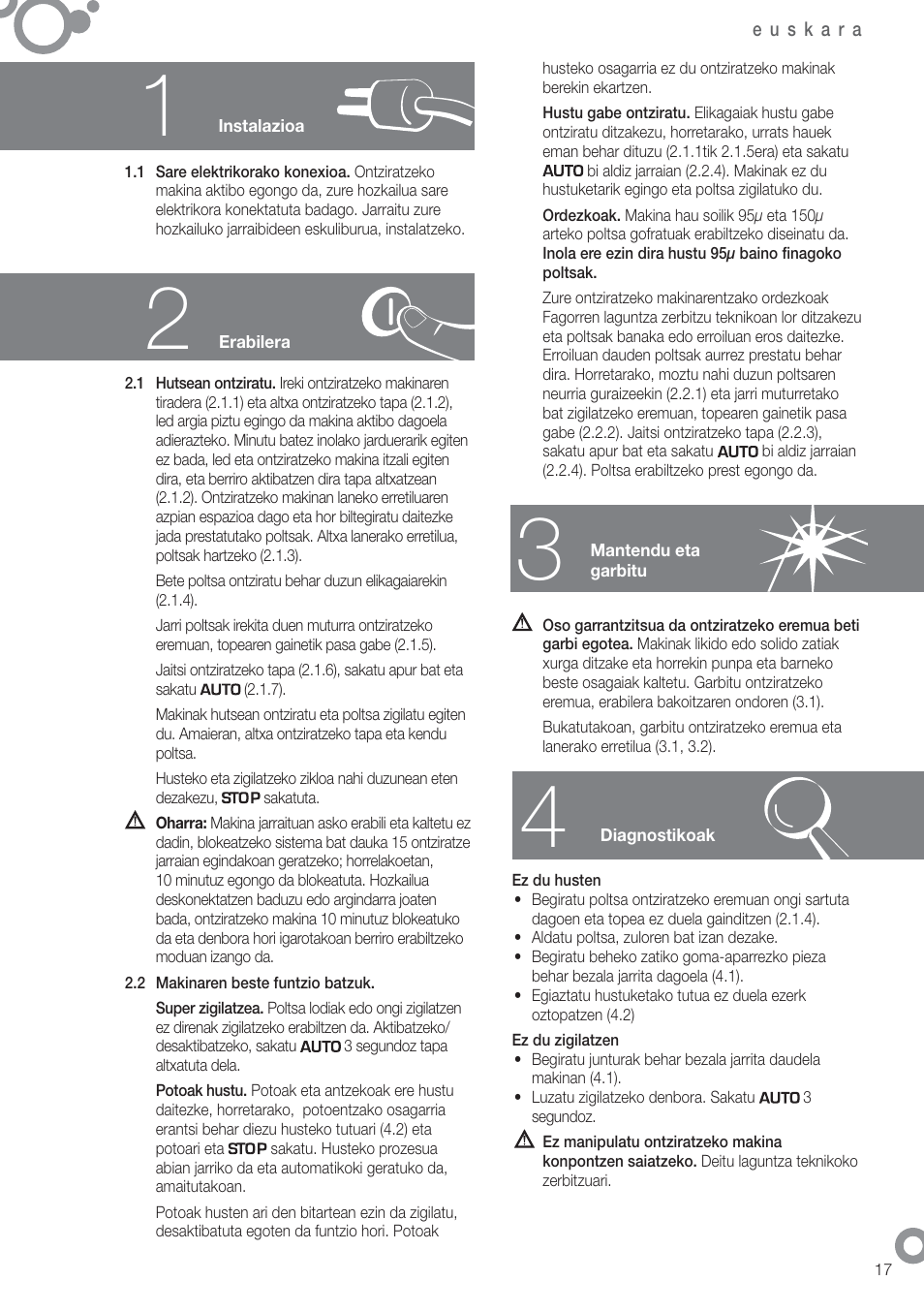 Fagor FFK6845VX User Manual | Page 85 / 86
