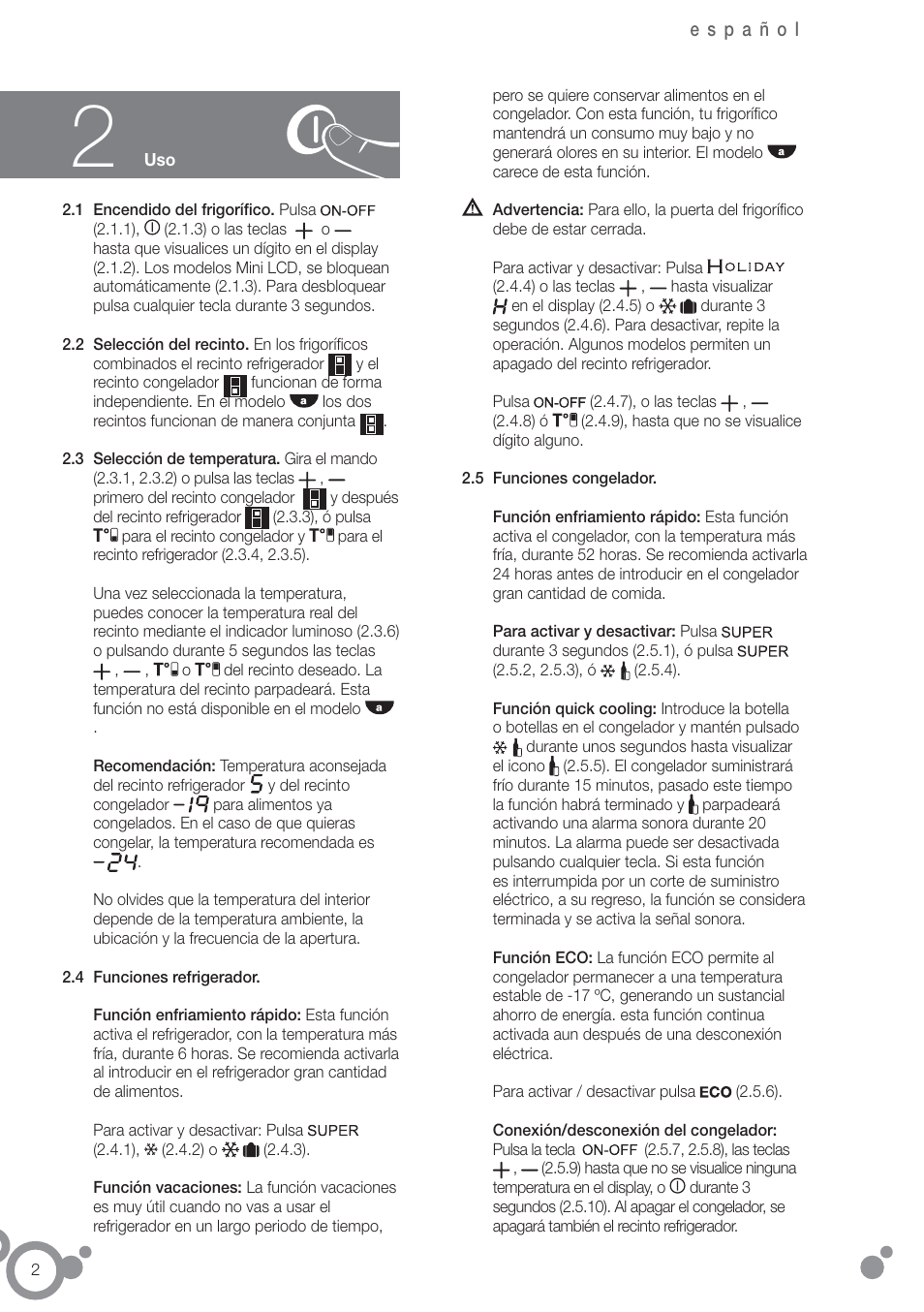 Fagor FFK6845VX User Manual | Page 9 / 86