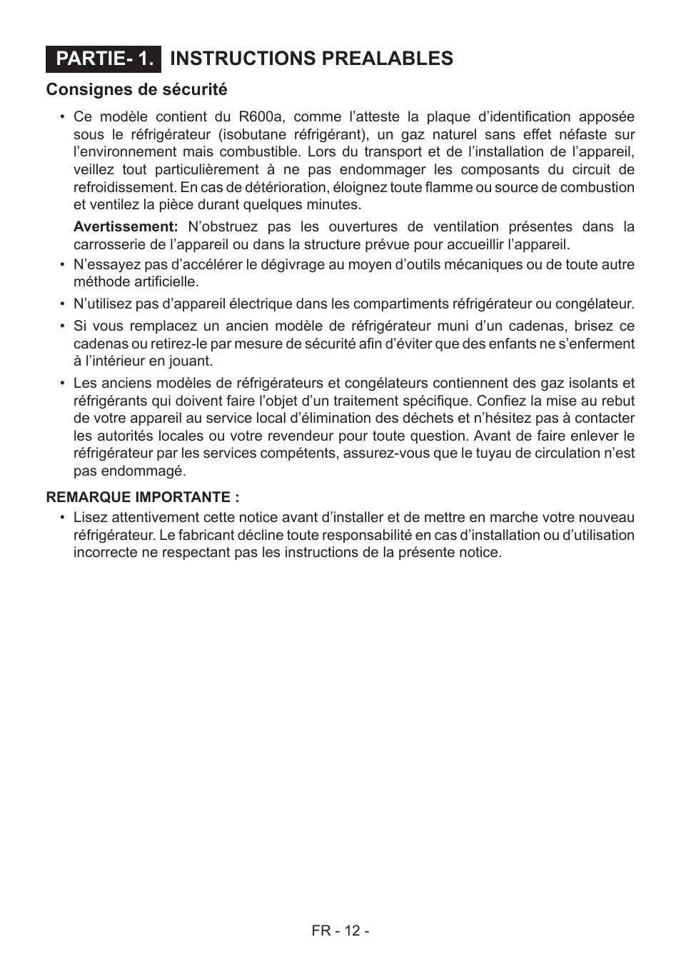 Instructions prealables partie- 1 | Fagor 3FIS-882 User Manual | Page 13 / 44