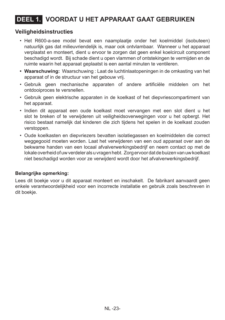 Voordat u het apparaat gaat gebruiken deel 1 | Fagor 3FIS-882 User Manual | Page 25 / 44