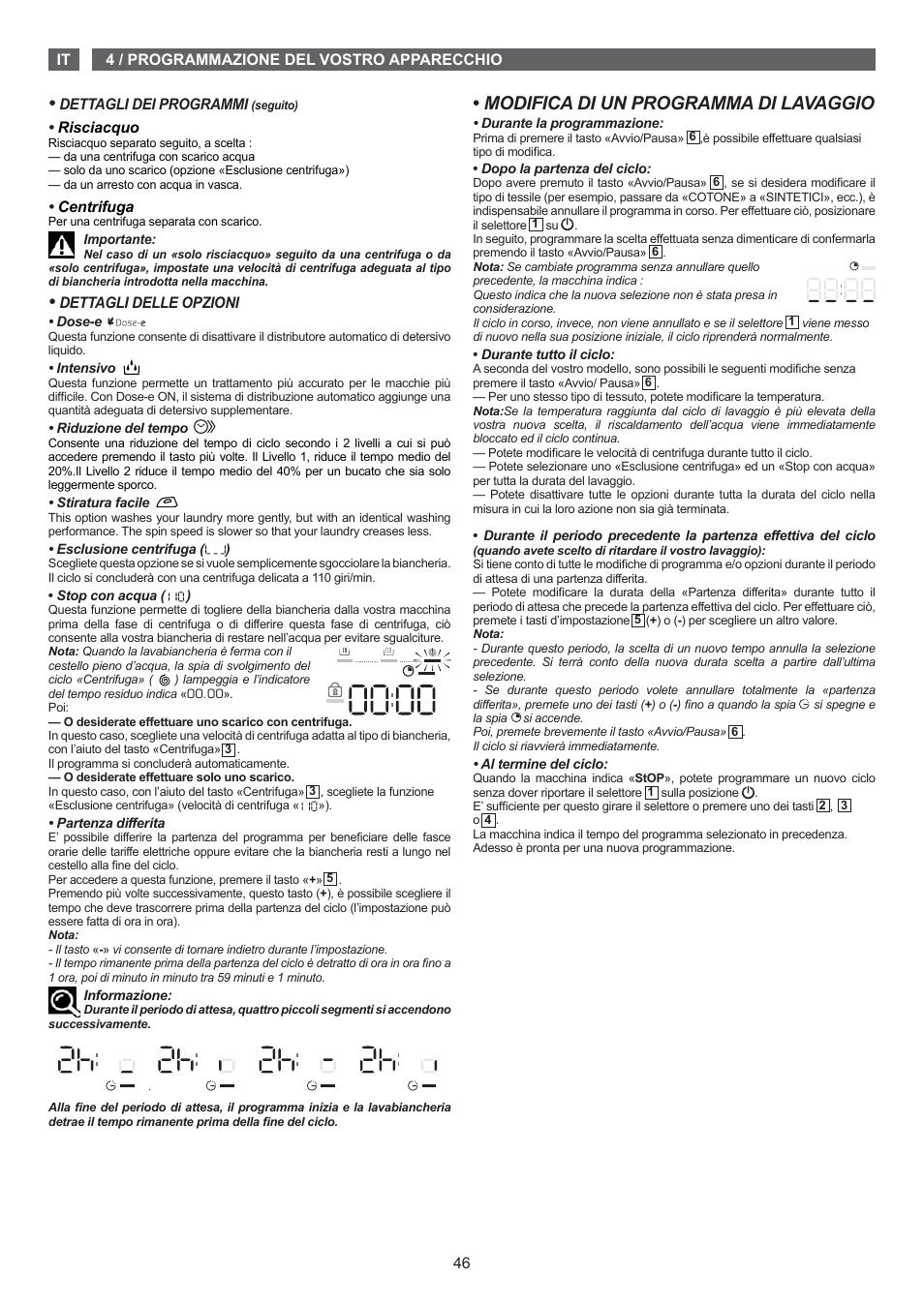 Modifica di un programma di lavaggio | Fagor FET-6412D User Manual | Page 46 / 52