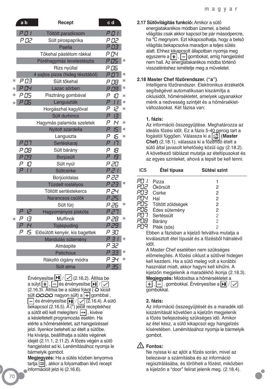 Fagor 6H-54X User Manual | Page 72 / 118