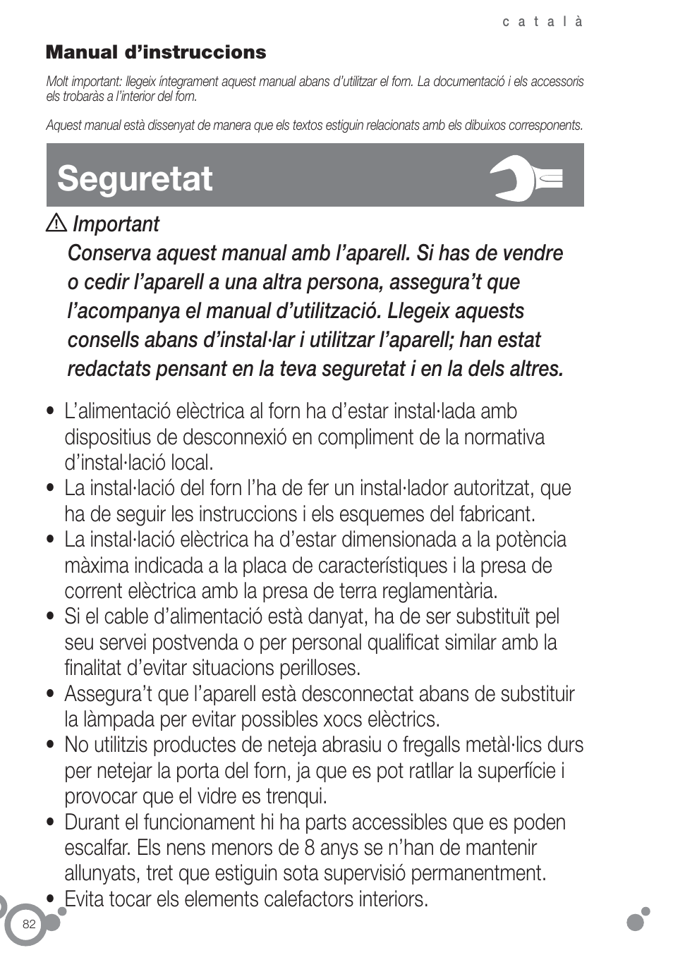 Seguretat | Fagor 6H-54X User Manual | Page 84 / 118
