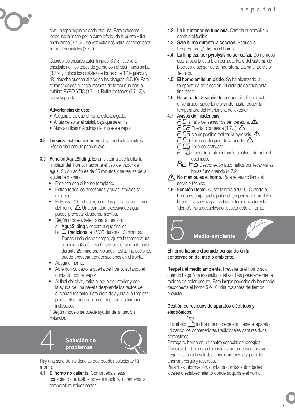 Fagor 6H-54X User Manual | Page 9 / 118