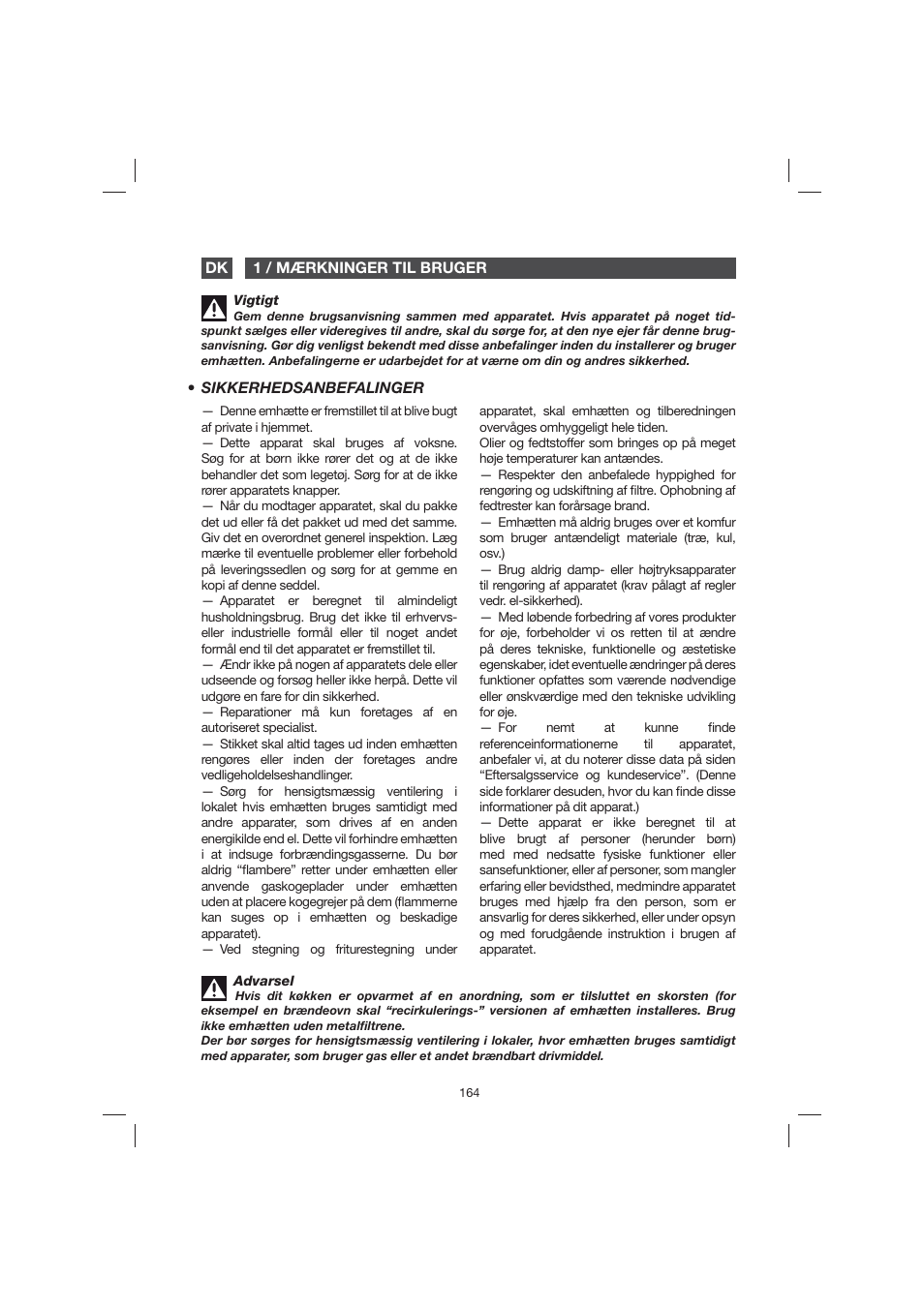 Fagor 9CFB61X User Manual | Page 164 / 228