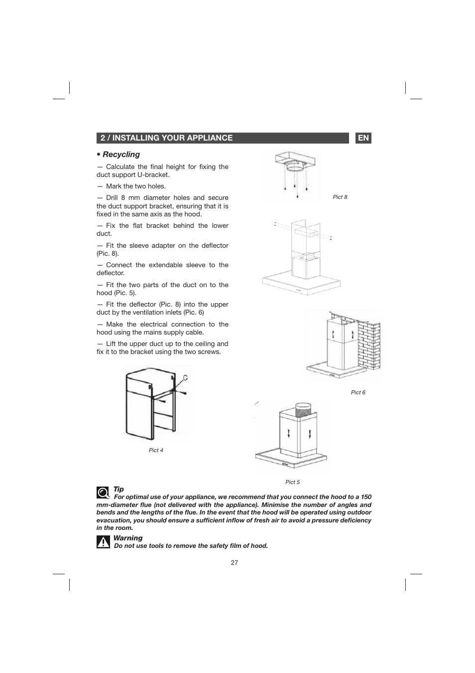 Fagor 9CFB61X User Manual | Page 27 / 228