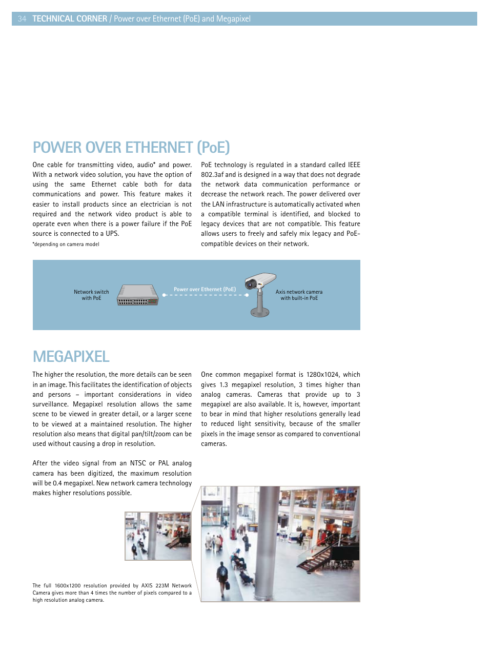Power over ethernet (poe) megapixel | Axis Communications Product guide User Manual | Page 34 / 40
