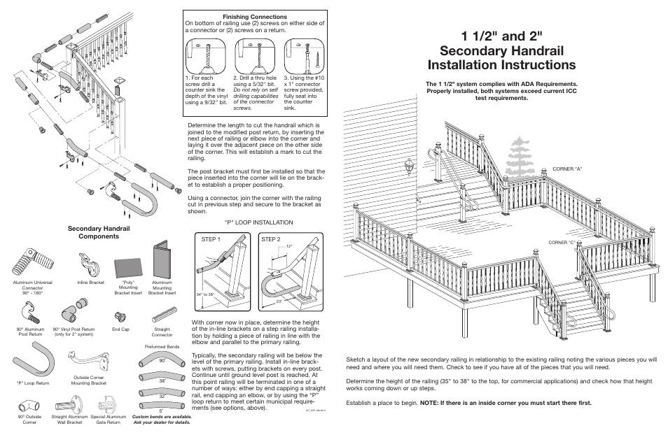 Fypon Quick Rail Grab Rail User Manual | 2 pages