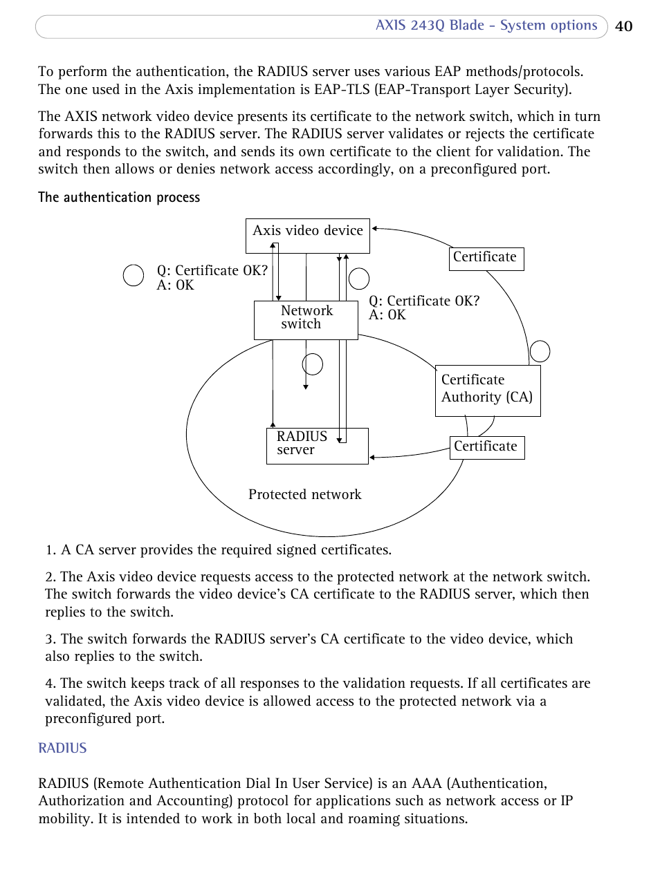 Axis Communications Video Server 243Q Blade User Manual | Page 40 / 72