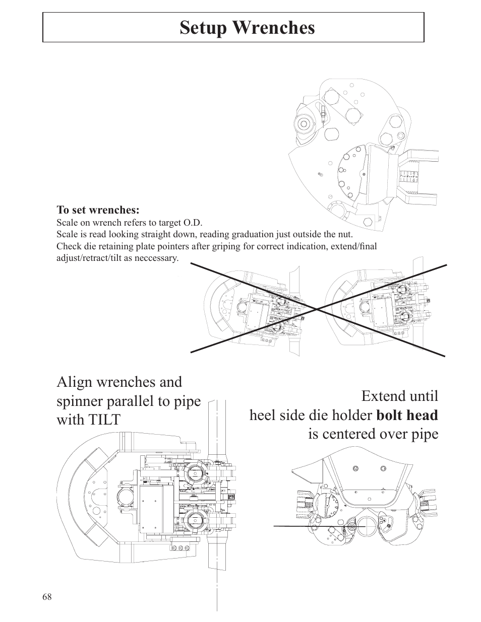 Setup wrenches | Hawk Industries T-Wrex Sr. Manual Serial Numbers 106 to 107 User Manual | Page 68 / 77