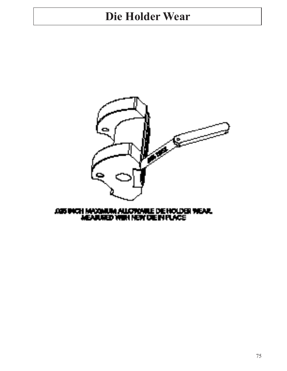 Die holder wear | Hawk Industries T-Wrex Sr. Manual Serial Numbers 106 to 107 User Manual | Page 75 / 77