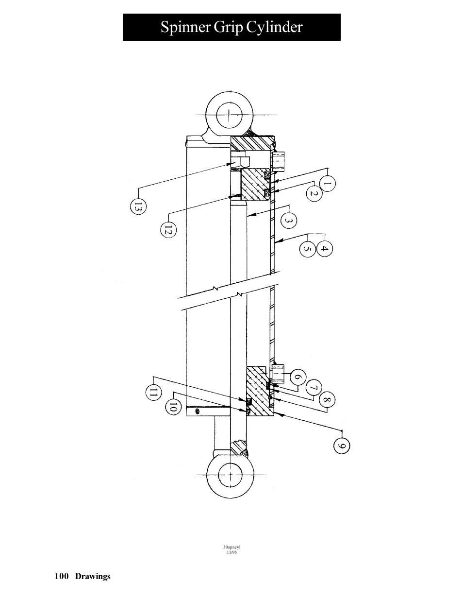 Spinner grip cylinder | Hawk Industries Hawkjaw Jr. Manual 65K-ALS Serial Numbers 4 to 9 User Manual | Page 100 / 139