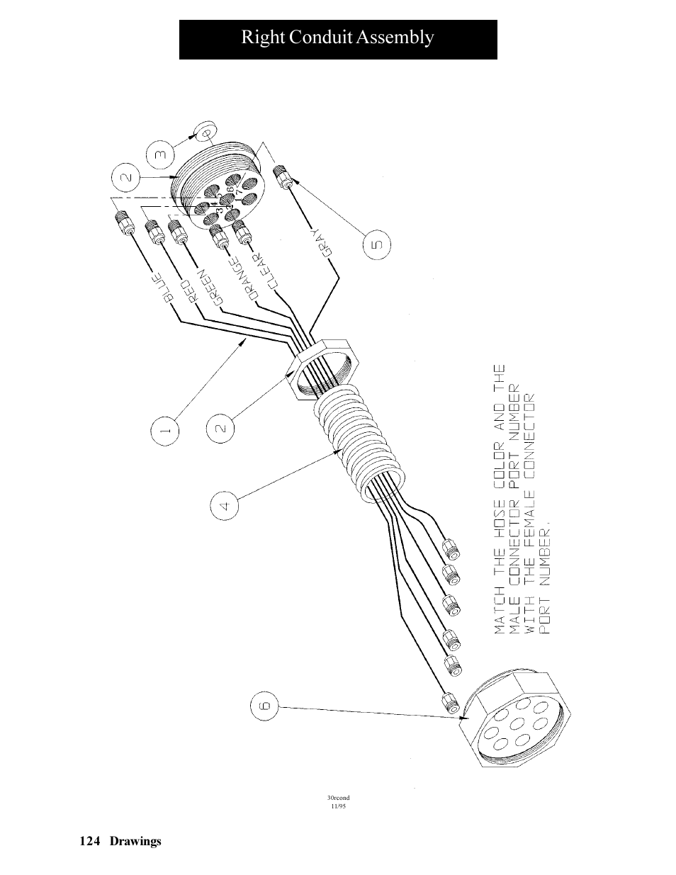 Right conduit assembly | Hawk Industries Hawkjaw Jr. Manual 65K-ALS Serial Numbers 4 to 9 User Manual | Page 124 / 139