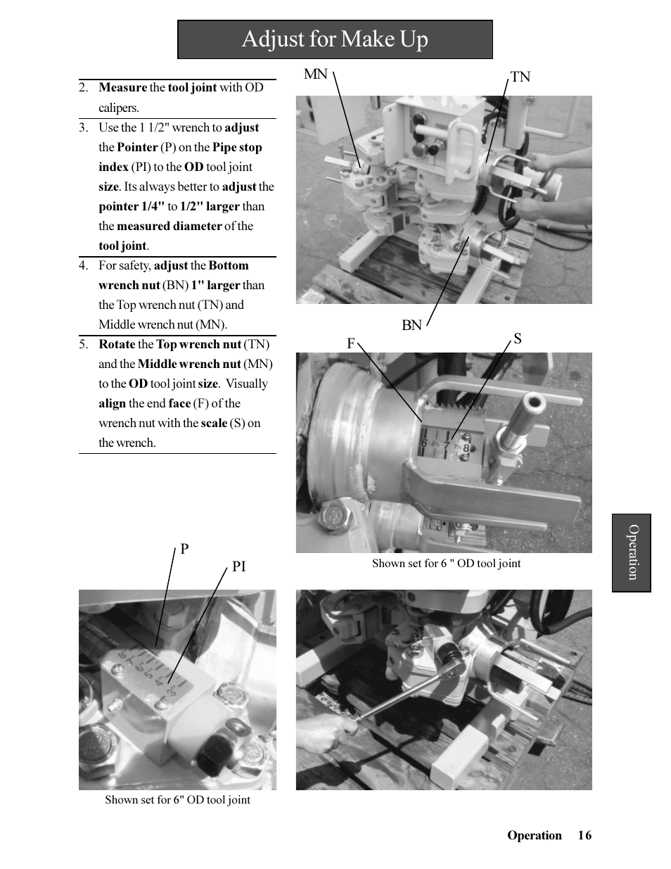 Adjust for make up | Hawk Industries Hawkjaw Jr. Manual 65K-ALS Serial Numbers 4 to 9 User Manual | Page 16 / 139