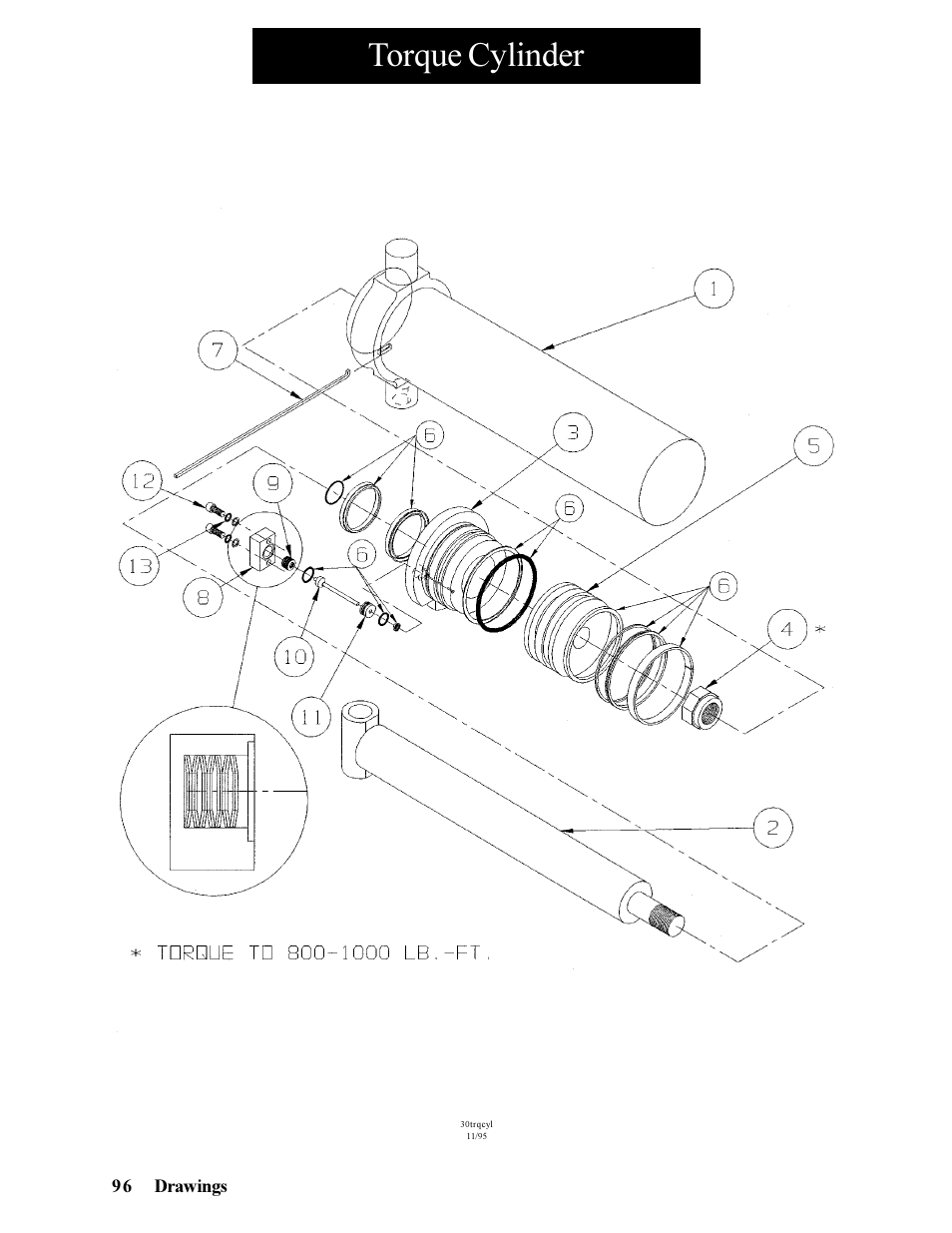 Torque cylinder | Hawk Industries Hawkjaw Jr. Manual 65K-ALS Serial Numbers 4 to 9 User Manual | Page 96 / 139