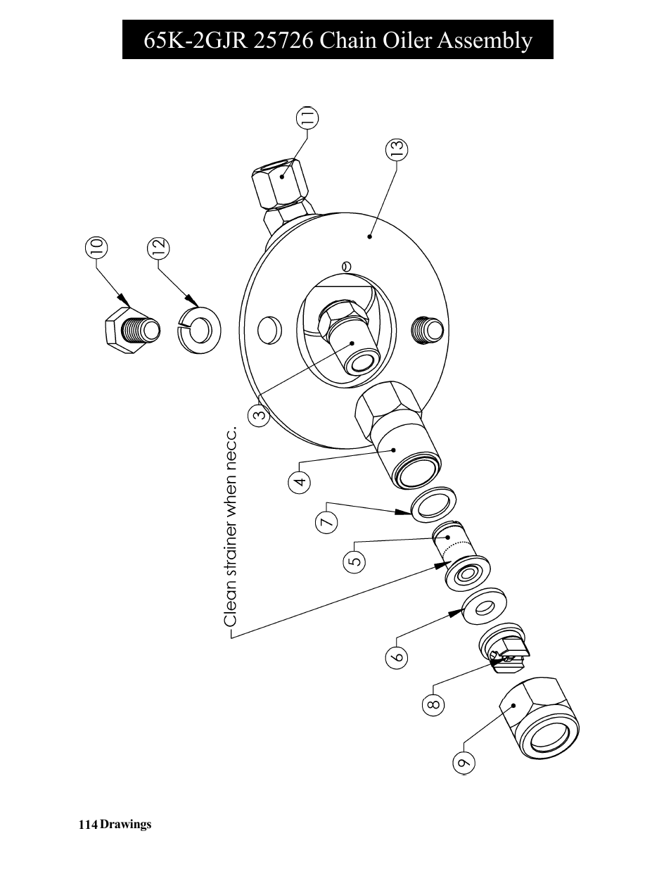 65k-2gjr right control tubeassembly | Hawk Industries Hawkjaw Jr. Manual 65K-2GJR Serial Numbers 21 to 32 User Manual | Page 114 / 147