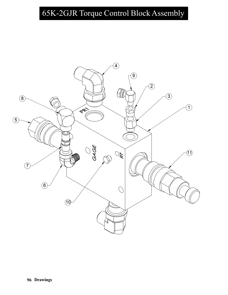 65k-2gjr torque control block assembly | Hawk Industries Hawkjaw Jr. Manual 65K-2GJR Serial Numbers 21 to 32 User Manual | Page 96 / 147