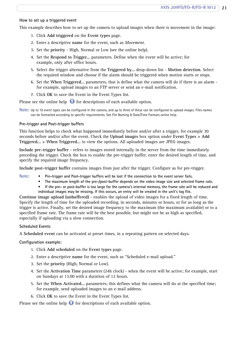 Axis Communications 209 FD-R M12 User Manual | Page 21 / 46