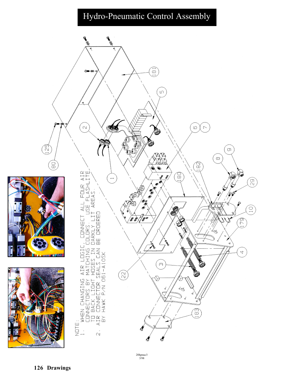 Hydro-pneumatic control assembly | Hawk Industries Hawkjaw Sr. Manual ALS Serial Numbers 1 to 100 User Manual | Page 126 / 159