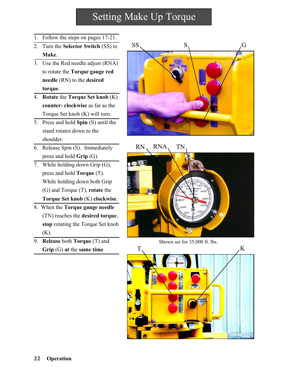 Setting make up torque | Hawk Industries Hawkjaw Sr. Manual ALS Serial Numbers 1 to 100 User Manual | Page 22 / 159