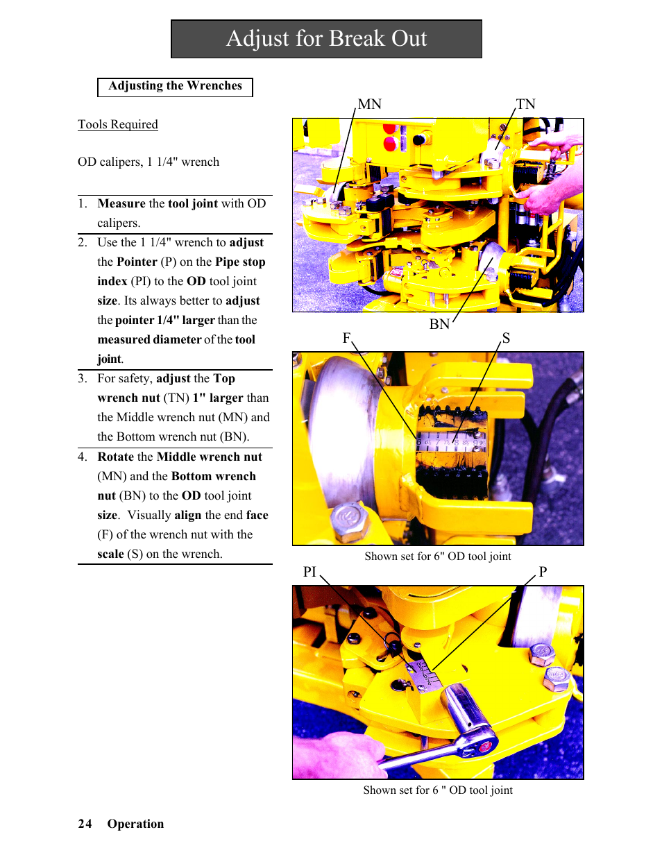 Adjust for break out | Hawk Industries Hawkjaw Sr. Manual ALS Serial Numbers 1 to 100 User Manual | Page 24 / 159
