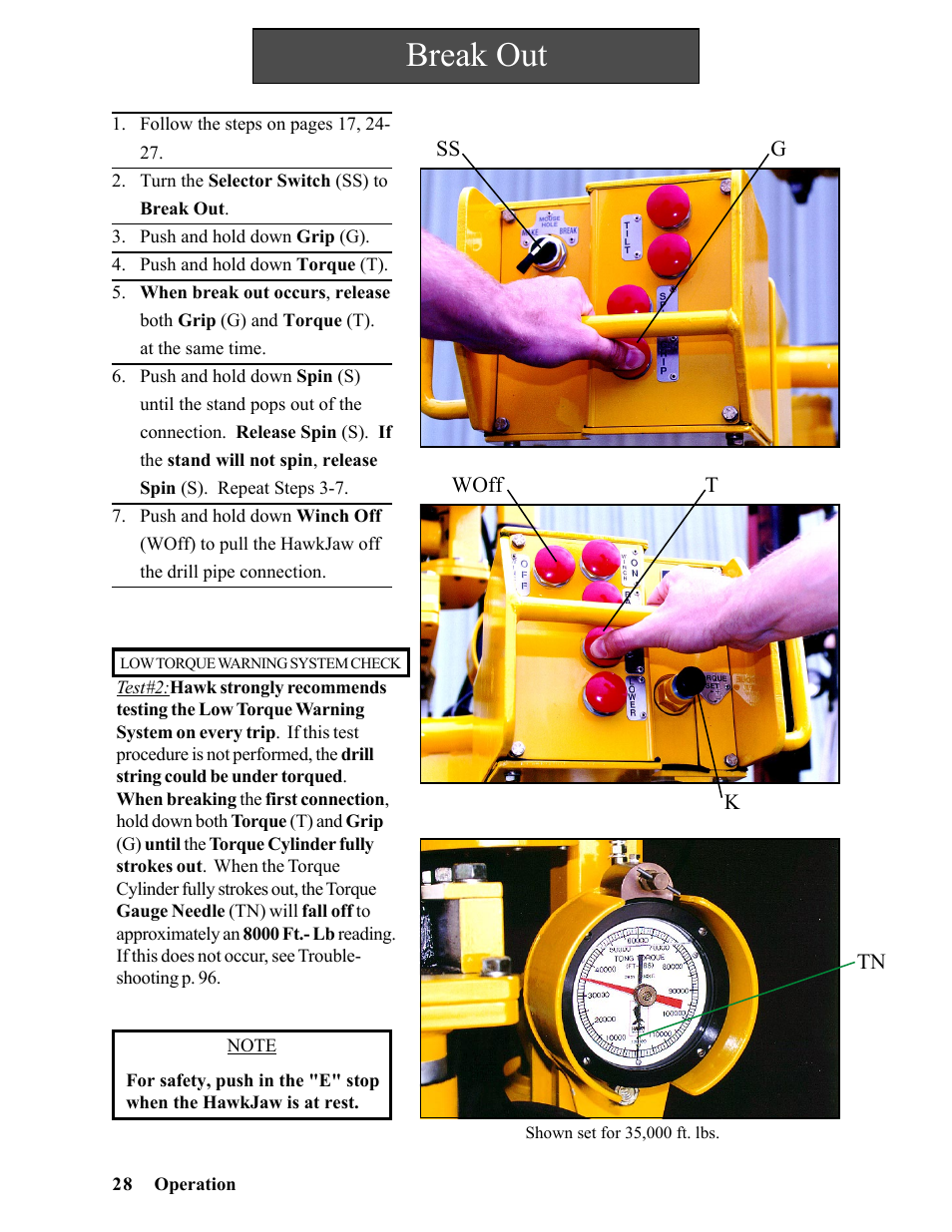 Break out | Hawk Industries Hawkjaw Sr. Manual ALS Serial Numbers 1 to 100 User Manual | Page 28 / 159