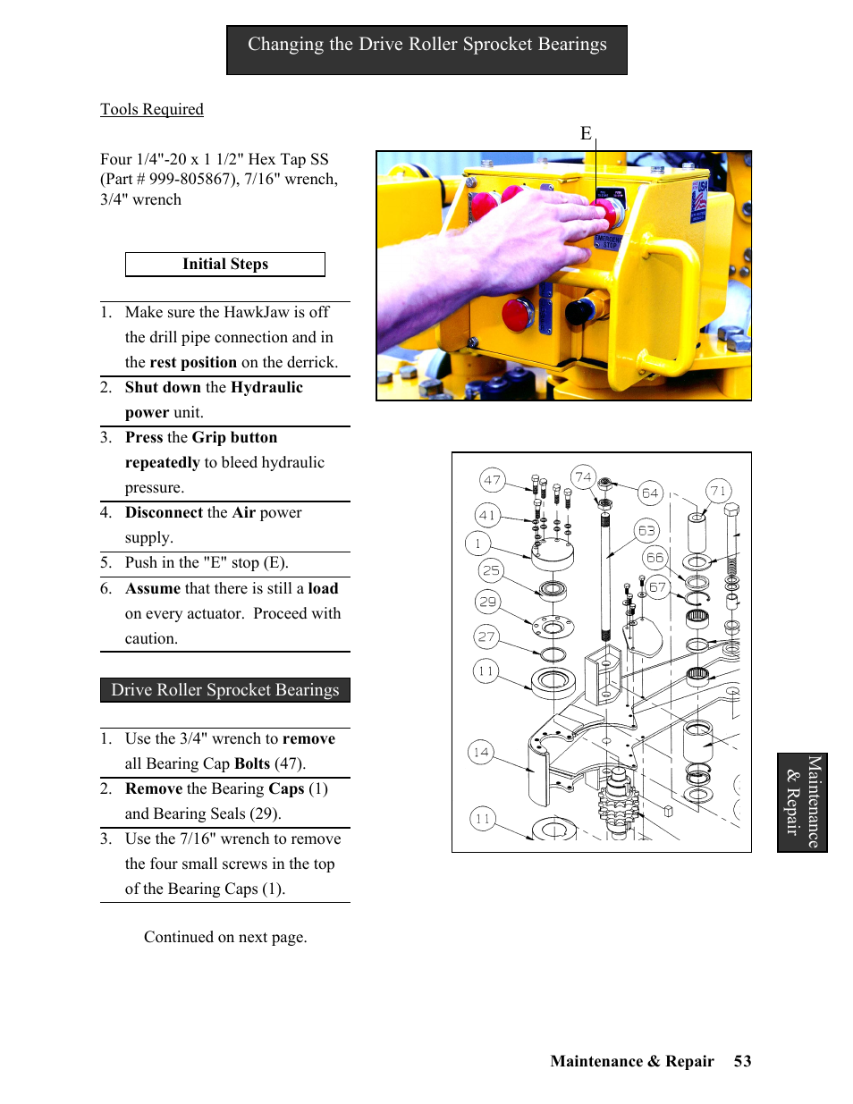 Hawk Industries Hawkjaw Sr. Manual ALS Serial Numbers 1 to 100 User Manual | Page 53 / 159