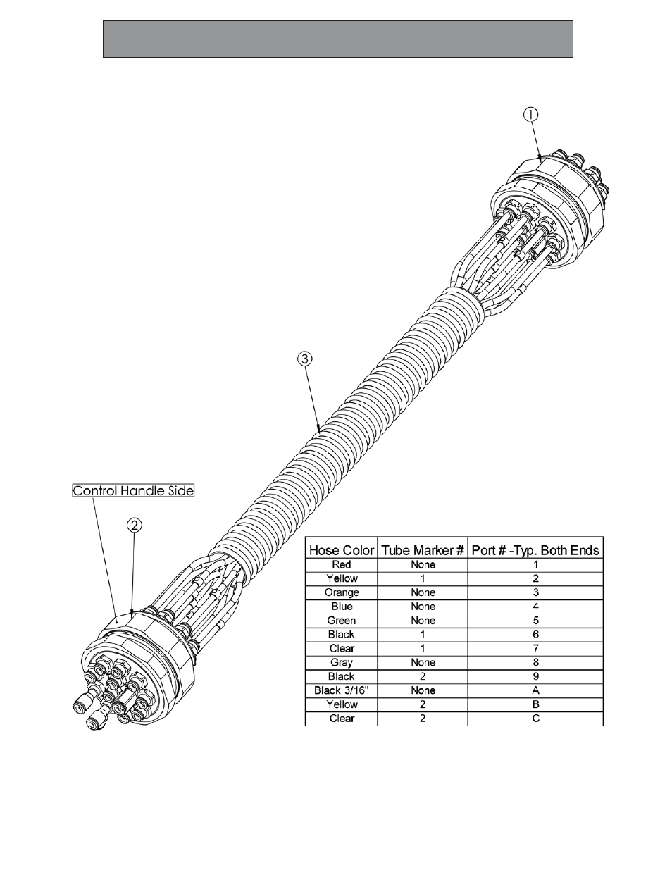 100k-2gsr left control tube assy air conn | Hawk Industries Hawkjaw Sr. Manual 100K-2GSR Serial Numbers 121 to 140 User Manual | Page 119 / 192