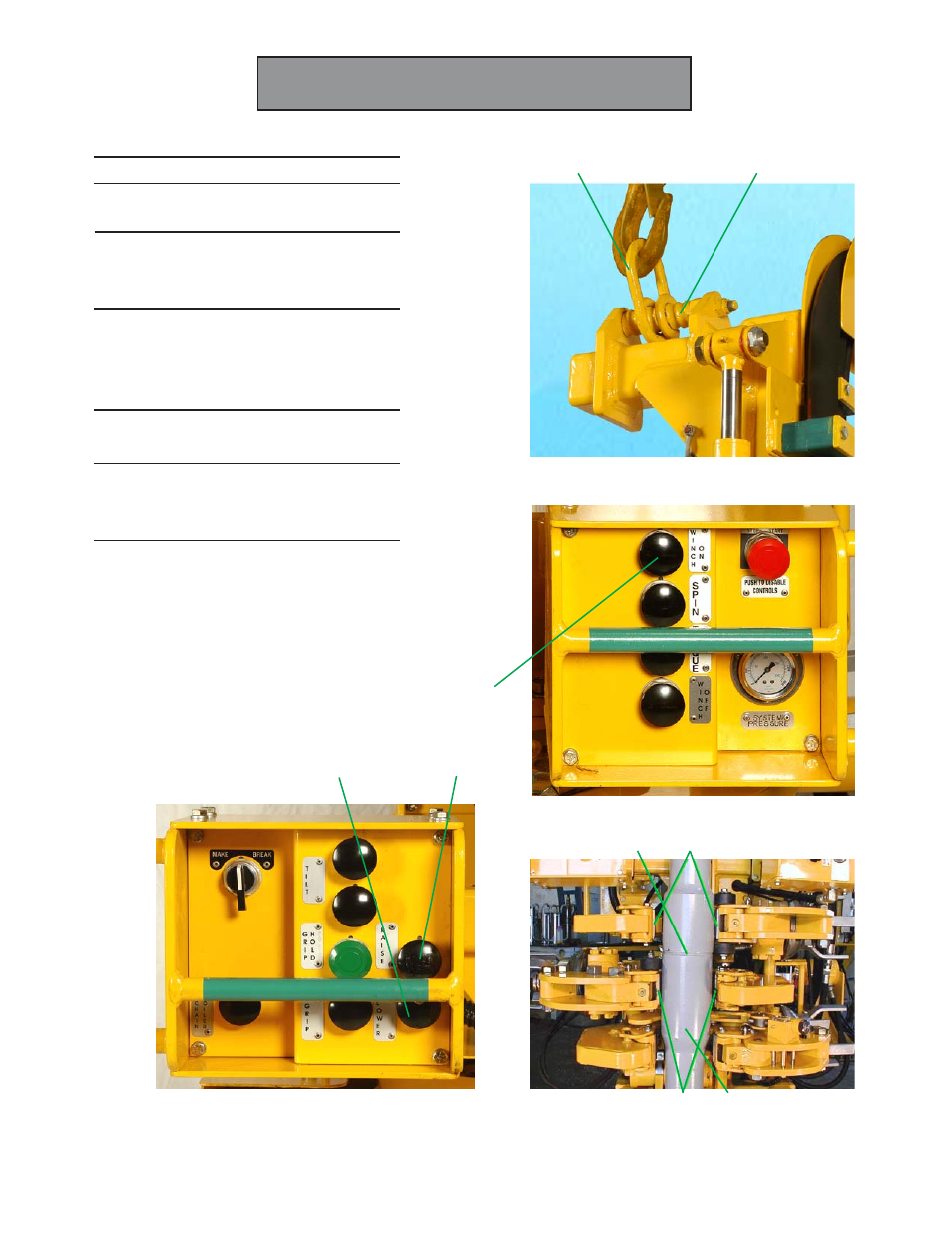 Position for make up | Hawk Industries Hawkjaw Sr. Manual 100K-2GSR Serial Numbers 121 to 140 User Manual | Page 21 / 192