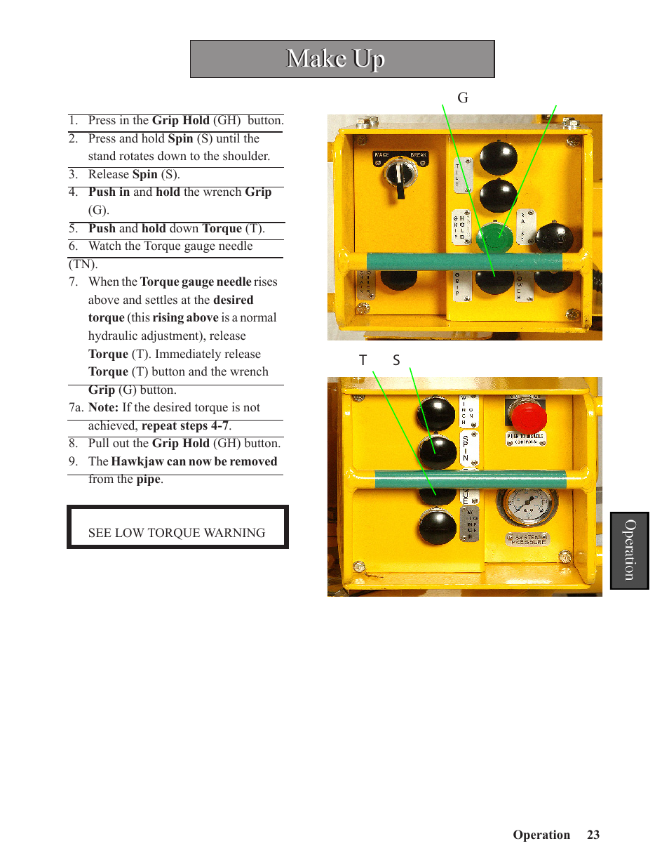 Make up | Hawk Industries Hawkjaw Sr. 100K-2GSR M100K Serial Numbers 141 to 200 User Manual | Page 25 / 215