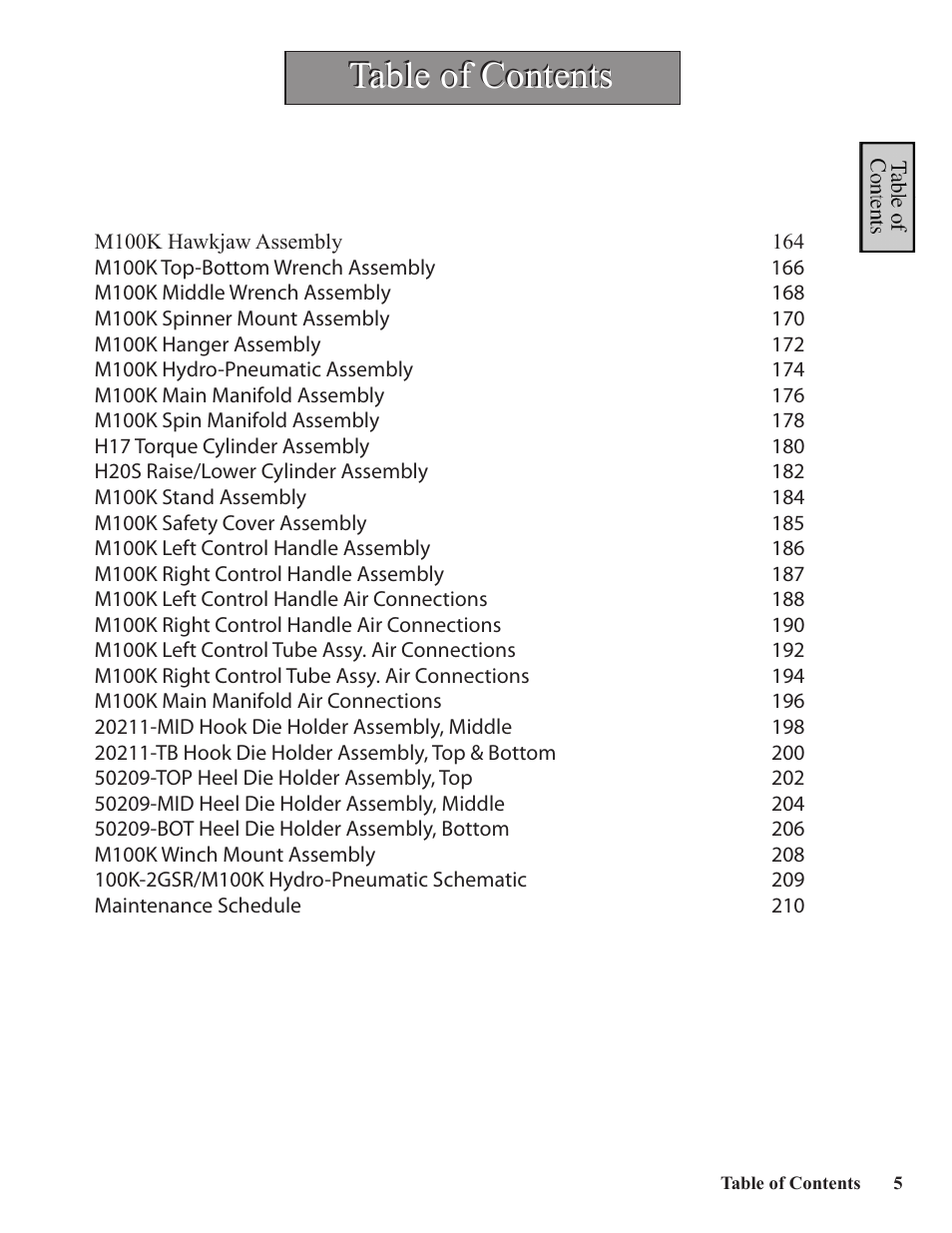 Hawk Industries Hawkjaw Sr. 100K-2GSR M100K Serial Numbers 141 to 200 User Manual | Page 7 / 215